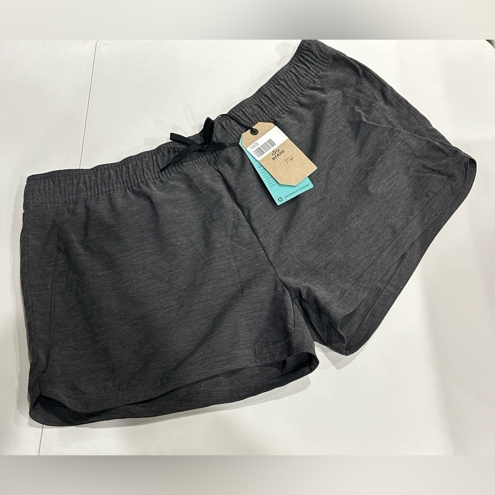 Prana Women’s Large Mariya Shorts Black NWT UPF 50 Quick Drying